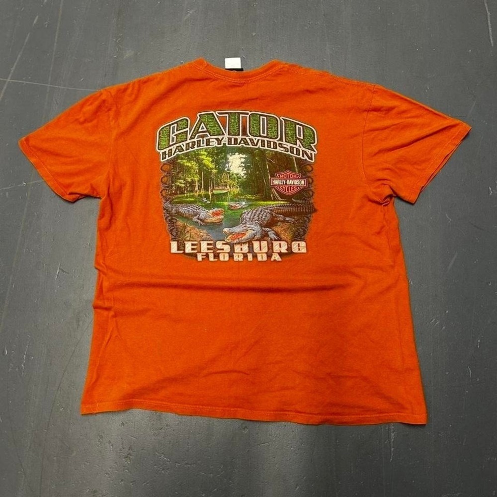 Vintage Harley Davidson orange gator graphic tee shirt tshirt Size XL